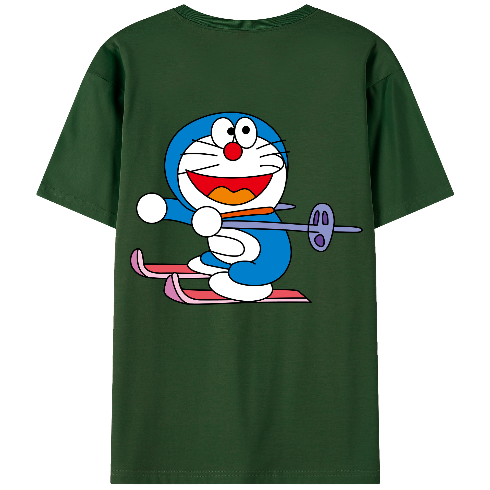 （画像用） ドラえもん Doraemon 綿100％半袖Tシャツ（背面プリント）